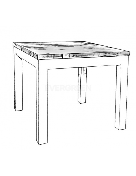 Kuchynský stôl z masívu, biely - HERITAGE