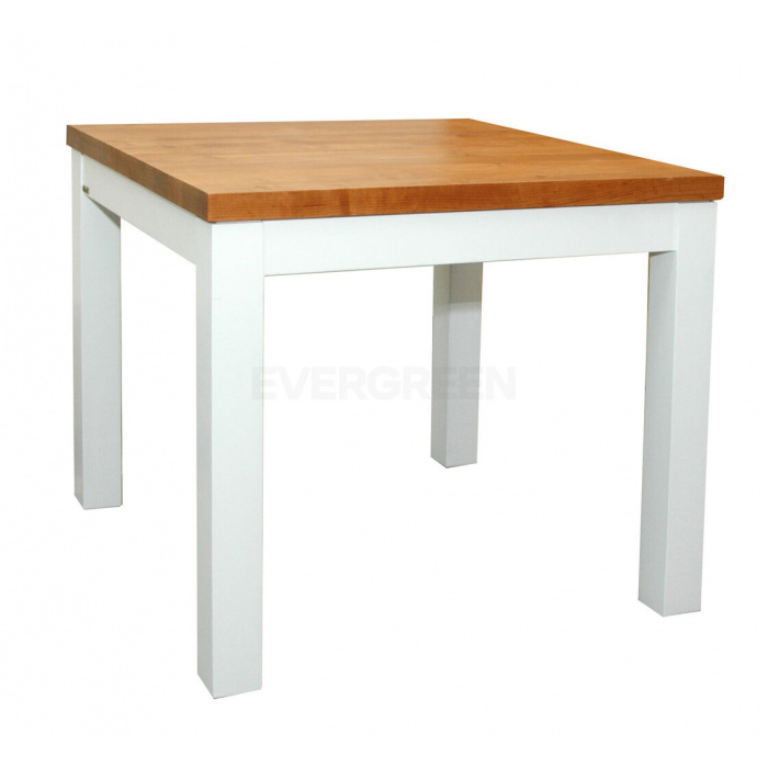 Kuchynský stôl z masívu, biely -...