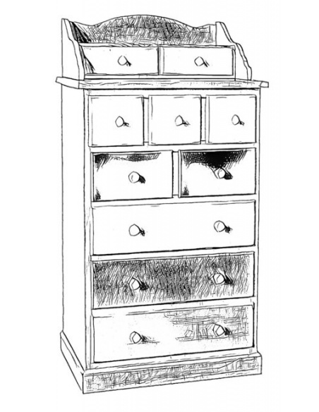 Farebná komoda do detskej izby  - HERITAGE