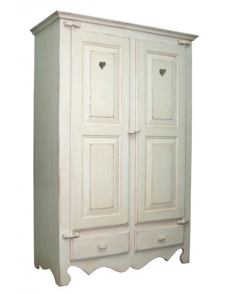 Biela šatníková skriňa, dvojdverová - JURA
