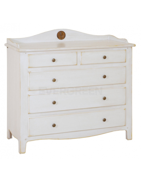 Komoda do spálne, biela - TOSCANE