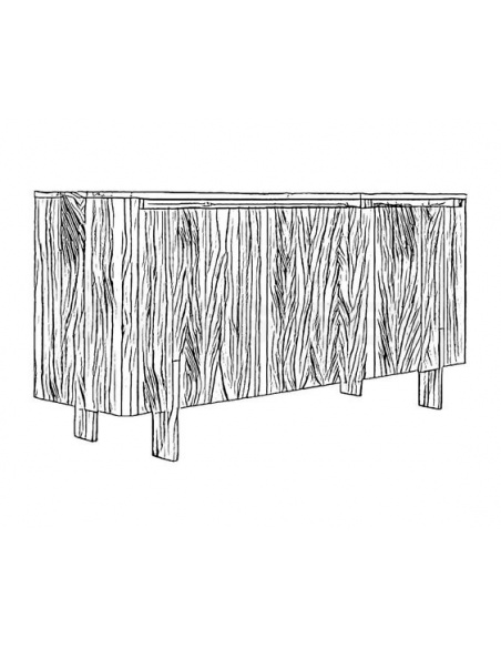 Moderná komoda do obývačky, masív - EDGE