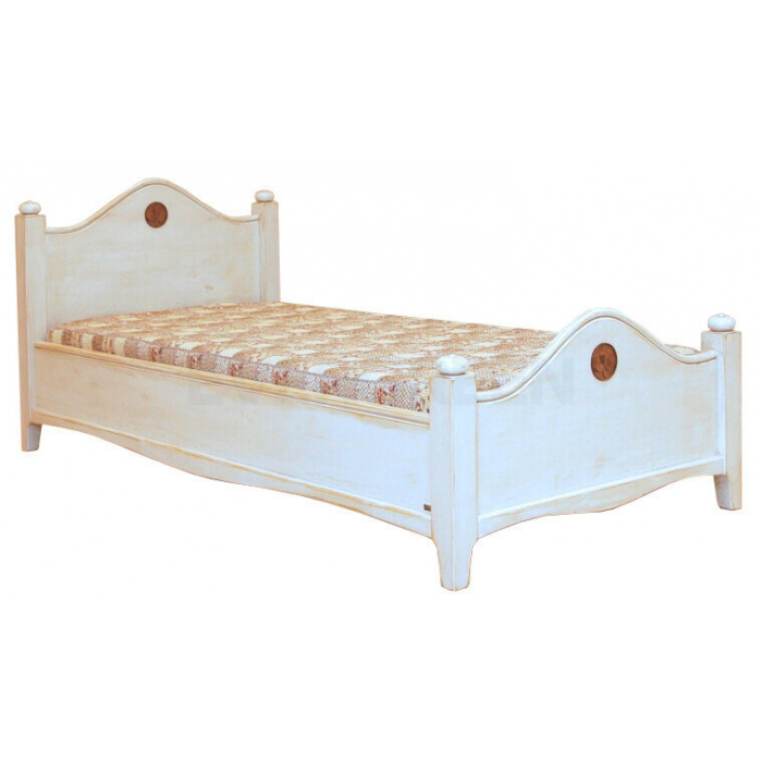 Masívna jednolôžková posteľ, biela -...