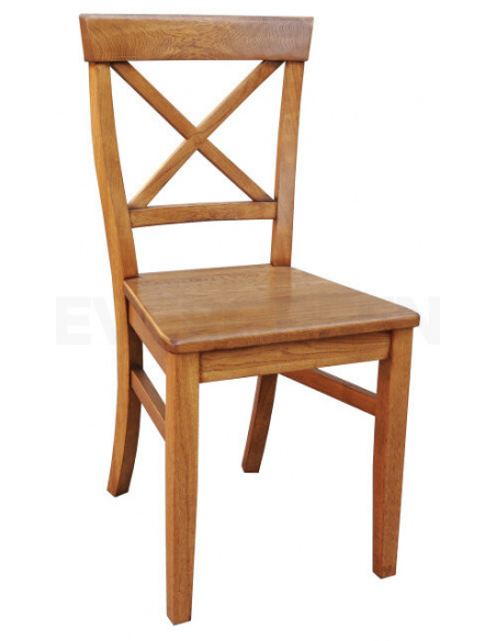 Rustikálna, jedálenská stolička z masívneho jelšového dreva hnedej farby