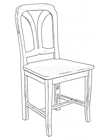 Biela stolička z masívu do kuchyne - TOSCANE