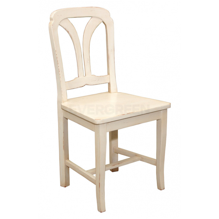 Biela stolička z masívu do kuchyne -...