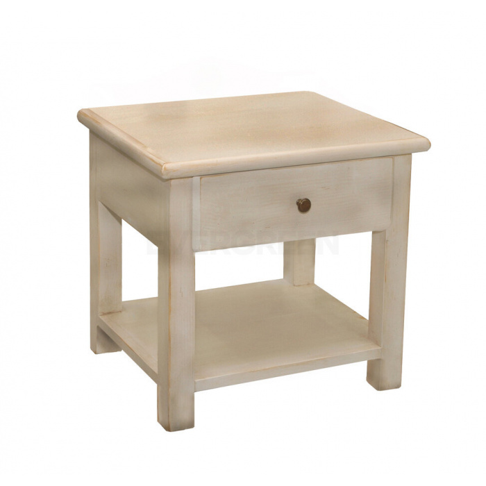 Nočný stolík, biely - TOSCANE