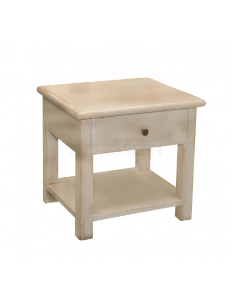 Nočný stolík, biely - TOSCANE