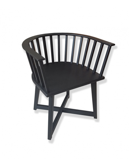 Drevené kreslo, dub, čierna - ERIK