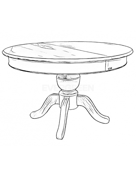 Okrúhly jedálenský stôl z masívu - MISTRAL